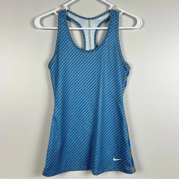 Nike Tops - Women's Blue Nike Racer Back Tank Top Size Small